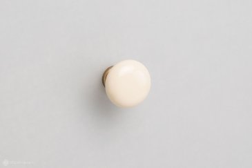 New Deco мебельная ручка-кнопка бронза и кремовая керамика