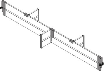ORGA-LINE для TBX intivo, поперечные разделители 900/450мм, бел., к-т