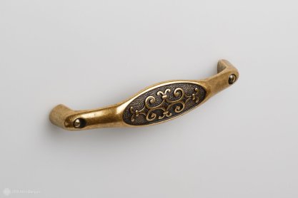 Art Deco мебельная ручка-скоба 128 мм состаренное золото