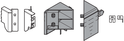 Крепление фасада, EXPANDO, черный, комплект, для TANDEMBOX antaro/intivo/plus, SPACE CORNER