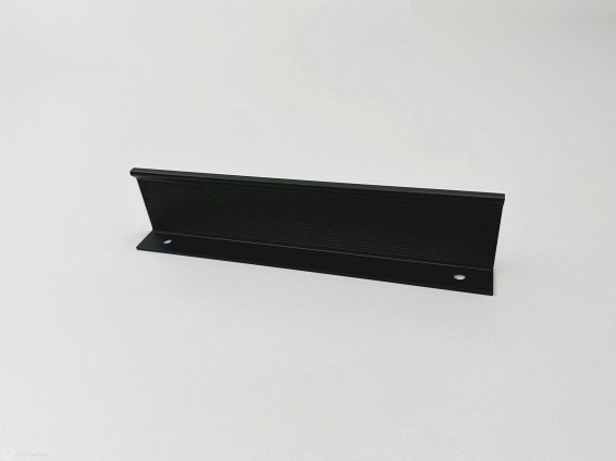 Square торцевая мебельная ручка 190 мм черный матовый