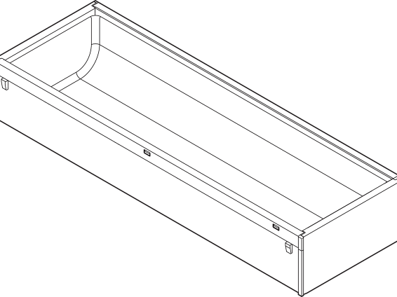 AMBIA-LINE лоток для столовых приборов для LEGRABOX, ширина 100 мм, серый орион