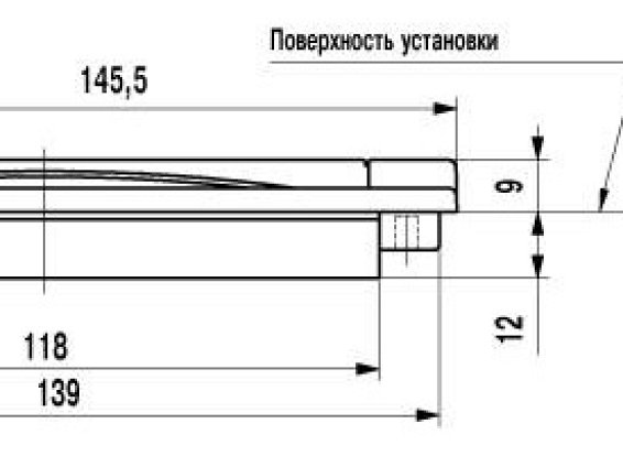 FR006 ручка врезная 128 мм хром матовый и сатин светлый