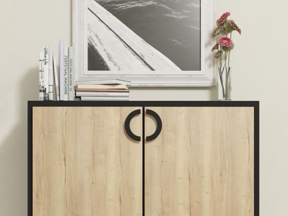 WMN470 мебельная ручка-скоба 132 мм черный матовый