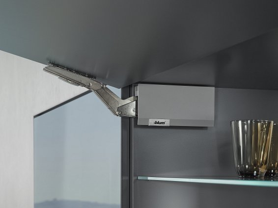 Поворотный подъемный механизм AVENTOS HK top 29, для узкой алюминиевой рамки, серый, саморез