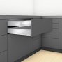 Внутренний ящик LEGRABOX pure TIP-ON BLUMOTION (высота M 90,5, глубина 500 мм, до 40 кг), под вставку, терра-черный